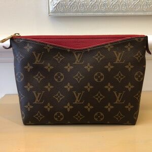 Louis Vuitton Pallas Brown and Red Clutch
